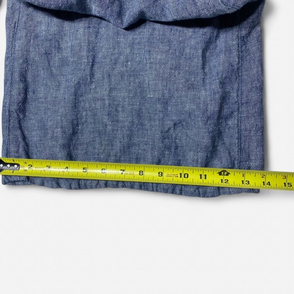 Catherine Malandrino Women’s High Waist Wide Leg Pants Blue 100% Linen Medium - Picture 8 of 8